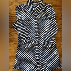 Boho Chic Two Sided Button Down Blouse